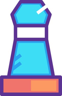 Piyon asker satranç taşı simgesinin vektör çizimi