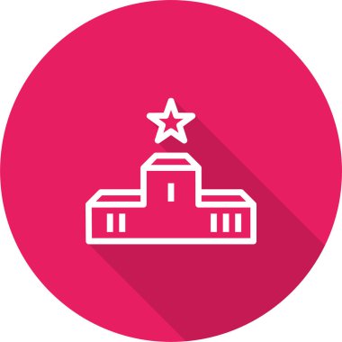 Podyum. Web simgesi basit illüstrasyon