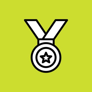 Madalya. Web simgesi basit illüstrasyon 