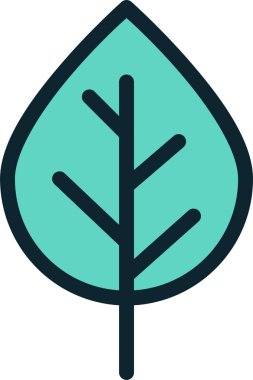 Yaprak. Web simgesi basit illüstrasyon