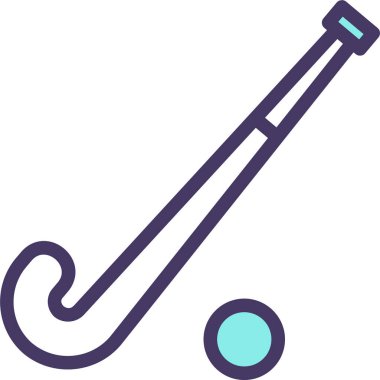 Hokey sopası ağ simgesi, vektör illüstrasyonu 