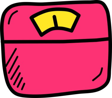 Ağırlık ölçekli ikon vektörü, saat işaretine uygun. renk sembolü çizimi