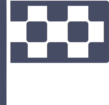 Damalı bayrak simgesinin vektör illüstrasyonu