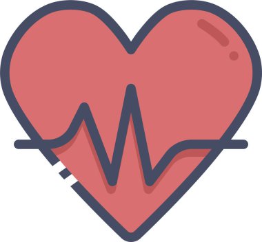 Kalp aktivitesi. Web simgesi basit illüstrasyon