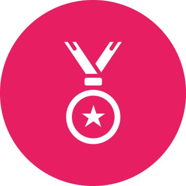 Madalya. Web simgesi basit illüstrasyon 