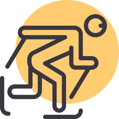 Kayak. Web simgesi basit illüstrasyon