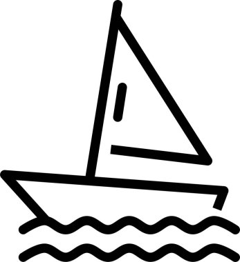 Tekne. Web simgesi basit illüstrasyon