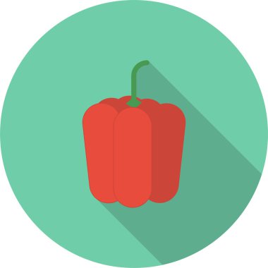 Tek izole edilmiş biber simgesinin vektör çizimi