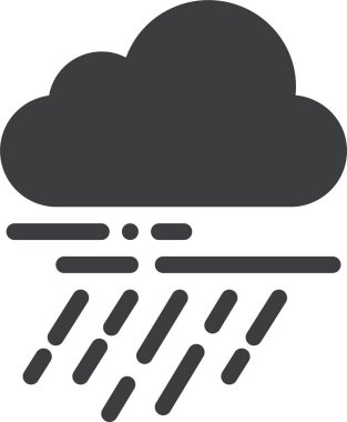 Yağmur. Web simgesi basit illüstrasyon