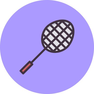 badminton web simgesi basit illüstrasyon
