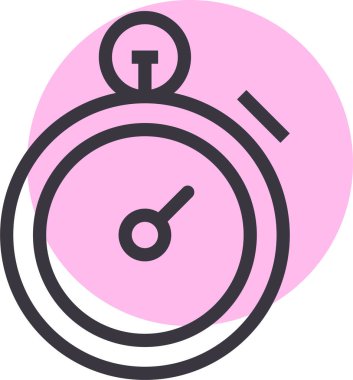 Kronometre Web simgesi basit illüstrasyon 