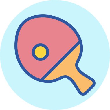 masa tenisi web simgesi, basit vektör illüstrasyonu