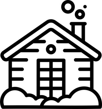 Bir bina simgesinin vektör illüstrasyonu