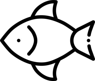 Balık. Web simgesi basit illüstrasyon 
