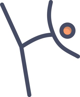 Jimnastik. Web simgesi basit illüstrasyon
