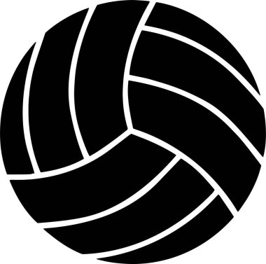 Voleybol web simgesi, basit vektör illüstrasyonu