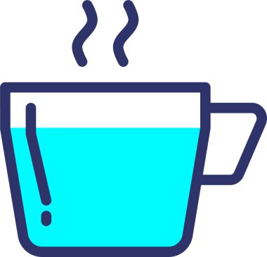 Kahve. Web simgesi basit illüstrasyon 