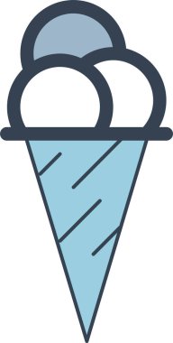 Dondurma. vektör illüstrasyonu 