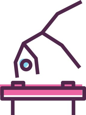 Jimnastikçinin vektör illüstrasyonu