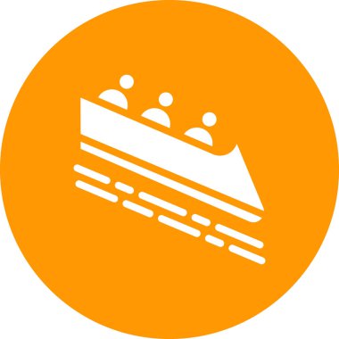 bobsleigh web simgesi basit illüstrasyon
