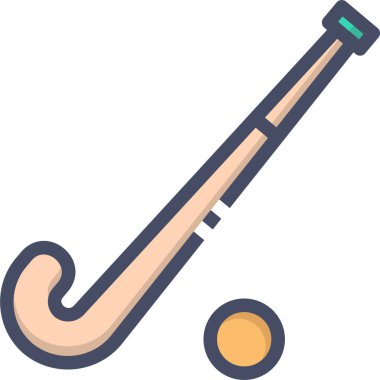 Hokey sopası ağ simgesi, vektör illüstrasyonu 