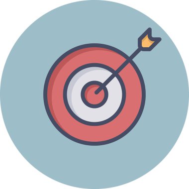 hedef simge vektör illüstrasyonu