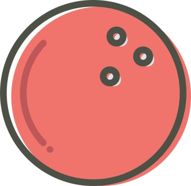 Bowling web simgesi basit illüstrasyon