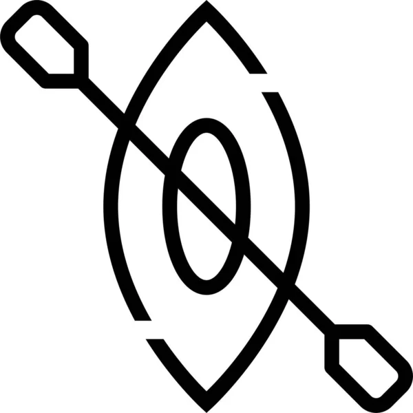 Kanu Web Symbol Einfache Illustration — Stockvektor