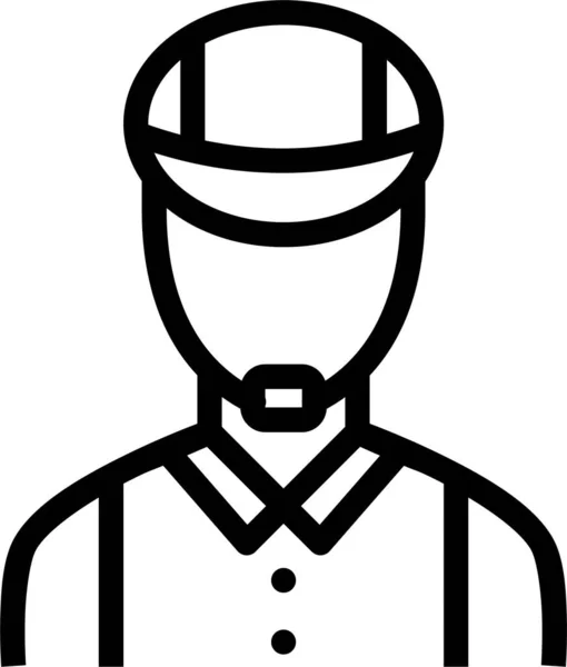 Jockey Icono Web Ilustración Simple — Vector de stock