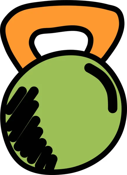 Kettlebell Ícone Web Ilustração Simples — Vetor de Stock