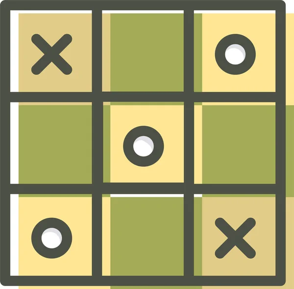 Tic Tac Toe Spel Web Icoon Eenvoudige Illustratie — Stockvector