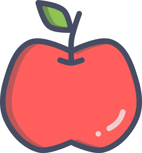 Apfel Web Symbol Einfache Illustration — Stockvektor