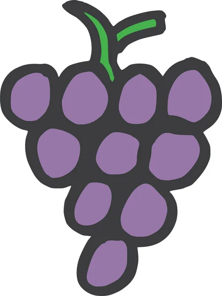 Grapes Icon Vector Illustration — Stock Vector