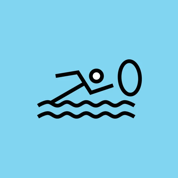 Schwimmen Web Symbol Einfache Illustration — Stockvektor