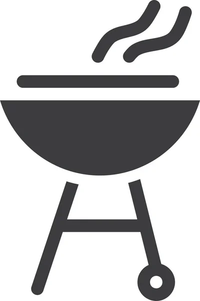 Barbecue Icona Web Semplice Illustrazione — Vettoriale Stock