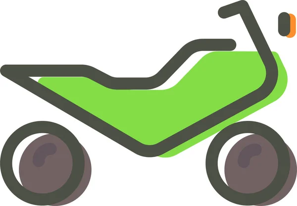 Motocicleta Icono Web Ilustración Simple — Vector de stock