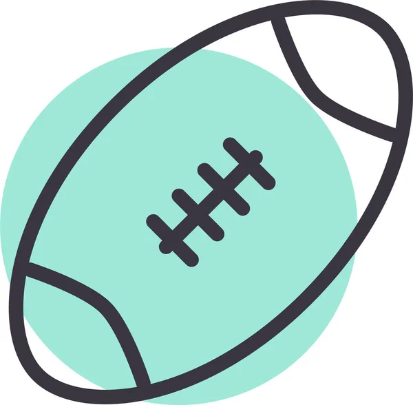 Rugby Ball Einfaches Design — Stockvektor