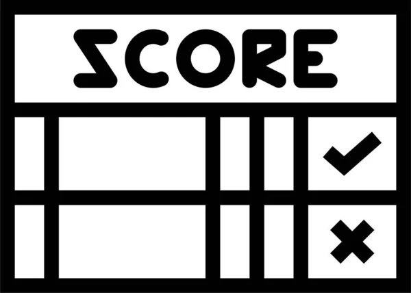 Scorebord Web Icoon Eenvoudige Vector Illustratie — Stockvector