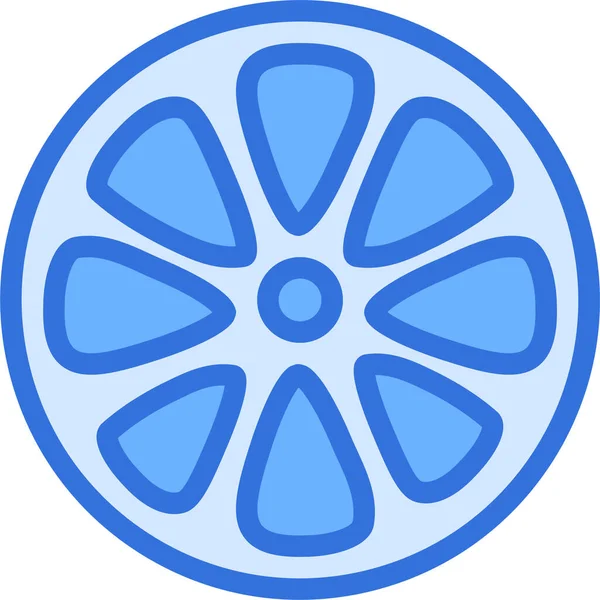 Turuncu turunçgil. Web simgesi basit illüstrasyon