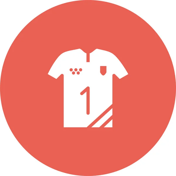 Koszulka Futbolowa Ikona Web Prosta Konstrukcja — Wektor stockowy