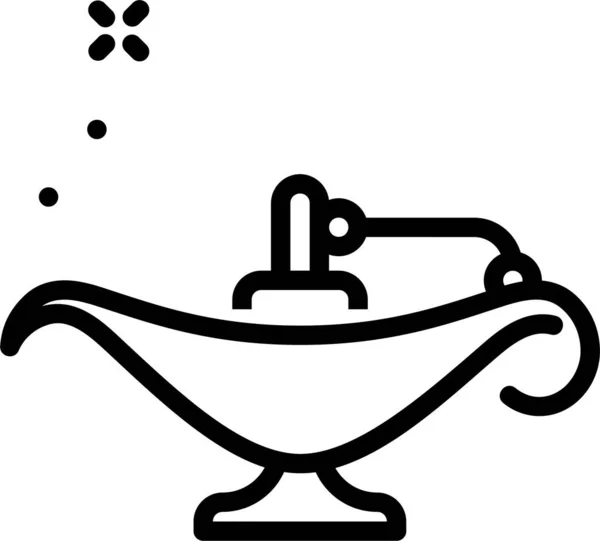 Aladdin Lampe Web Symbol Einfache Vektorillustration — Stockvektor
