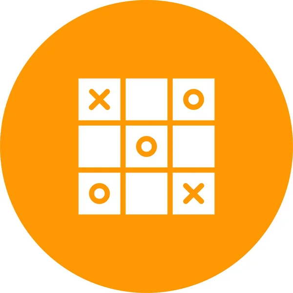 Tic Tac Toe Spiel Web Symbol Einfache Illustration — Stockvektor