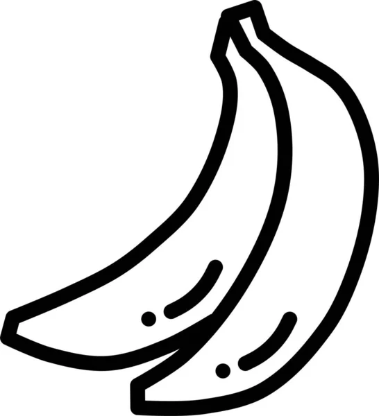 Banana Icono Web Ilustración Simple — Archivo Imágenes Vectoriales