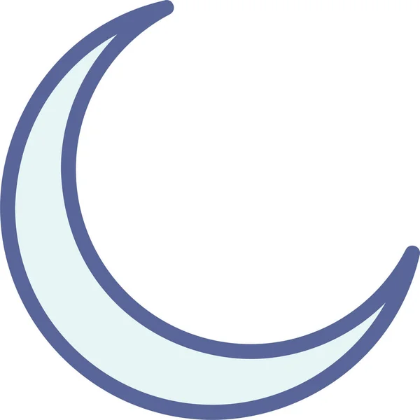 Croissant Lune Vecteur Ligne Art — Image vectorielle