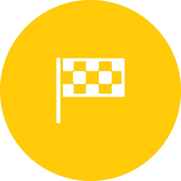 Vector Illustration Checkered Flag Icon — Stock Vector