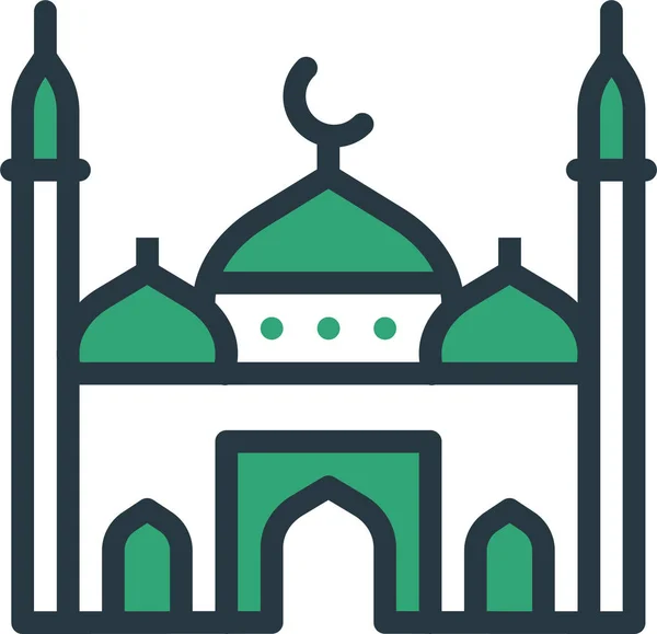 Мечеть Веб Іконка Проста Ілюстрація — стоковий вектор