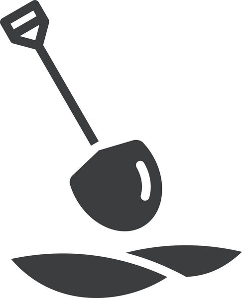 shovel  web icon simple design 