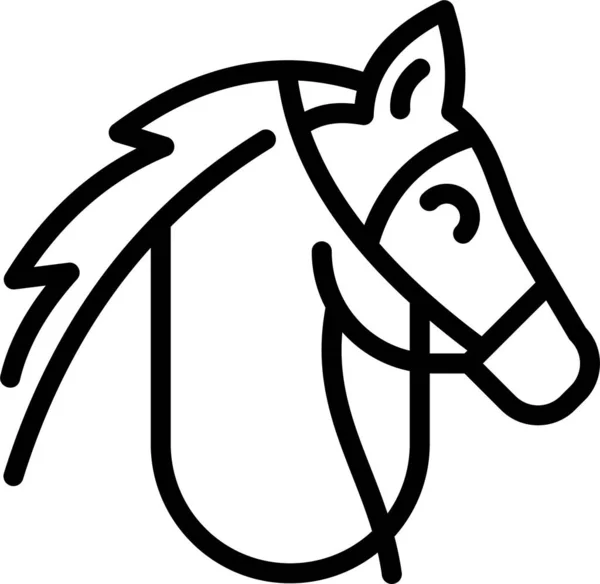 Koń Ikona Web Prosta Ilustracja — Wektor stockowy