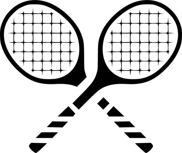 Tennis Racket Web Icoon Eenvoudige Vector Illustratie — Stockvector