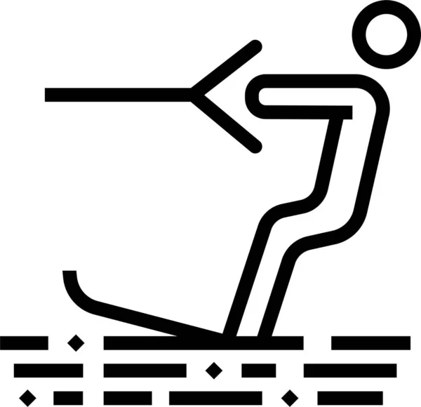 Skifahren Web Symbol Einfache Illustration — Stockvektor